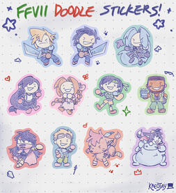 FF7 Doodle Stickers (Charms!)